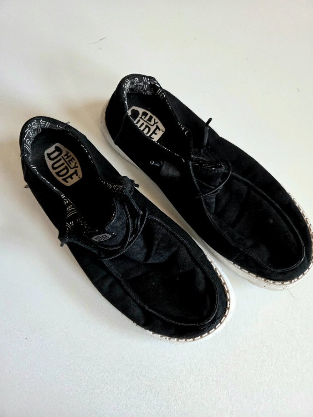 Hey Dude Wendy Black Canvas Sneakers